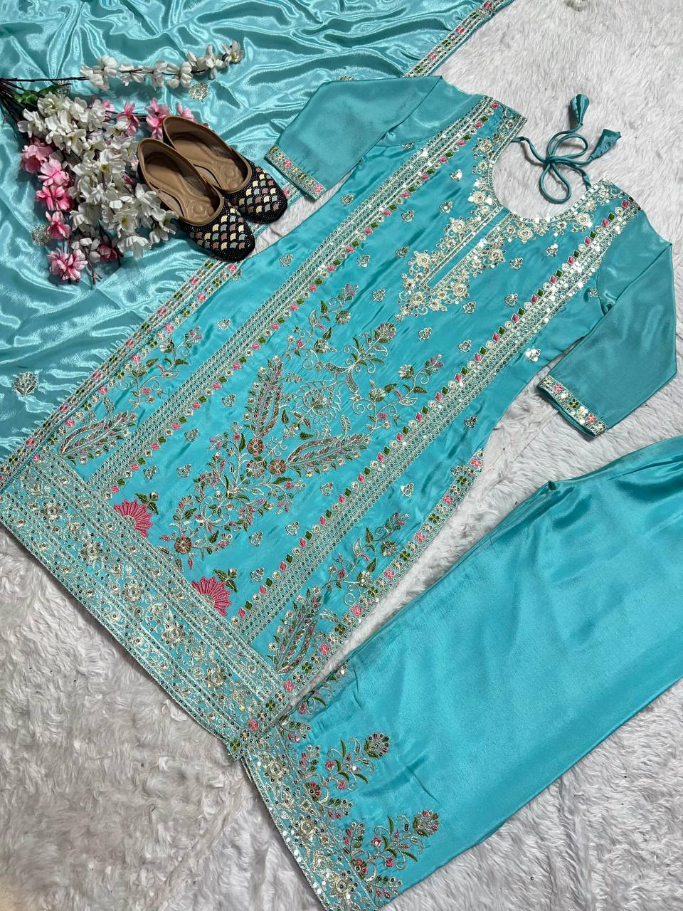 Regal Scarlet Heritage Kurta Set